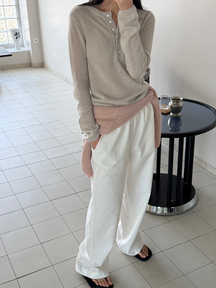 AMY GRACE韓國代購女士新品26春夏熱賣真品時尚針織衫紐扣AMY GRACE針織衫