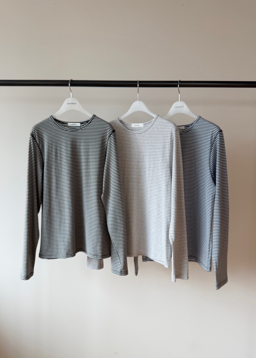 AMY GRACE東大門實拍女裝新品人氣熱賣休閑26春夏長袖T恤AMY GRACE長袖T恤