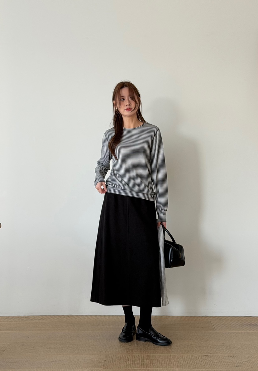 AMY GRACE東大門實拍女裝新品人氣熱賣休閑26春夏長袖T恤AMY GRACE長袖T恤