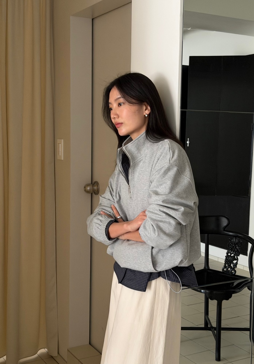 AMY GRACE東大門代購女士新品休閑時尚真品熱賣衛衣拉鏈AMY GRACE衛衣