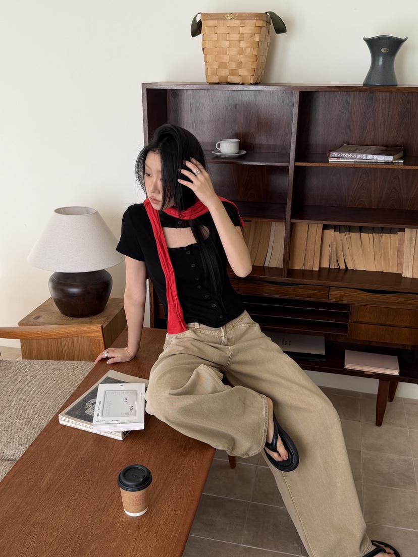 SUNDER MARKET韓國代購女裝新品26春夏時尚熱賣推薦休閑褲SUNDER MARKET休閑褲