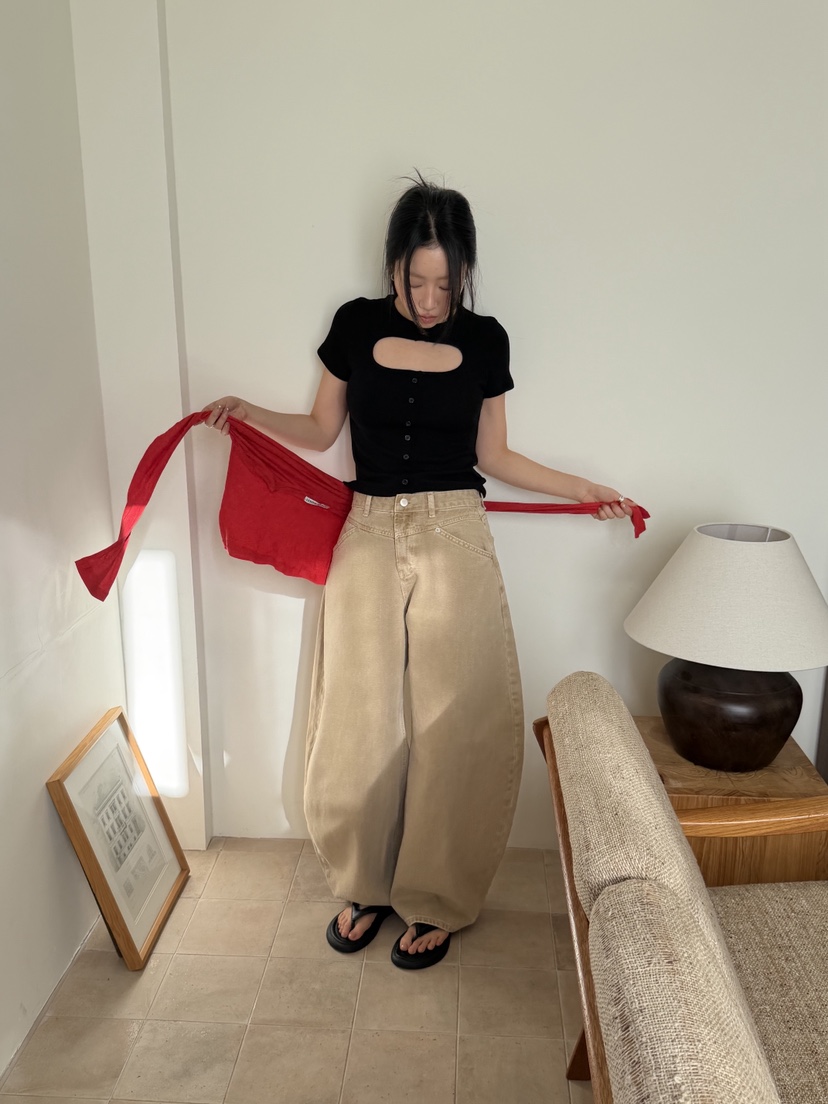 SUNDER MARKET韓國代購女裝新品26春夏時尚熱賣推薦休閑褲SUNDER MARKET休閑褲