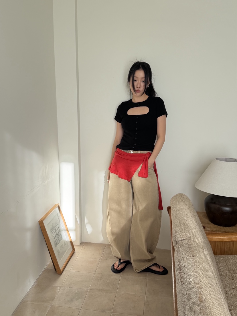 SUNDER MARKET韓國代購女裝新品26春夏時尚熱賣推薦休閑褲SUNDER MARKET休閑褲