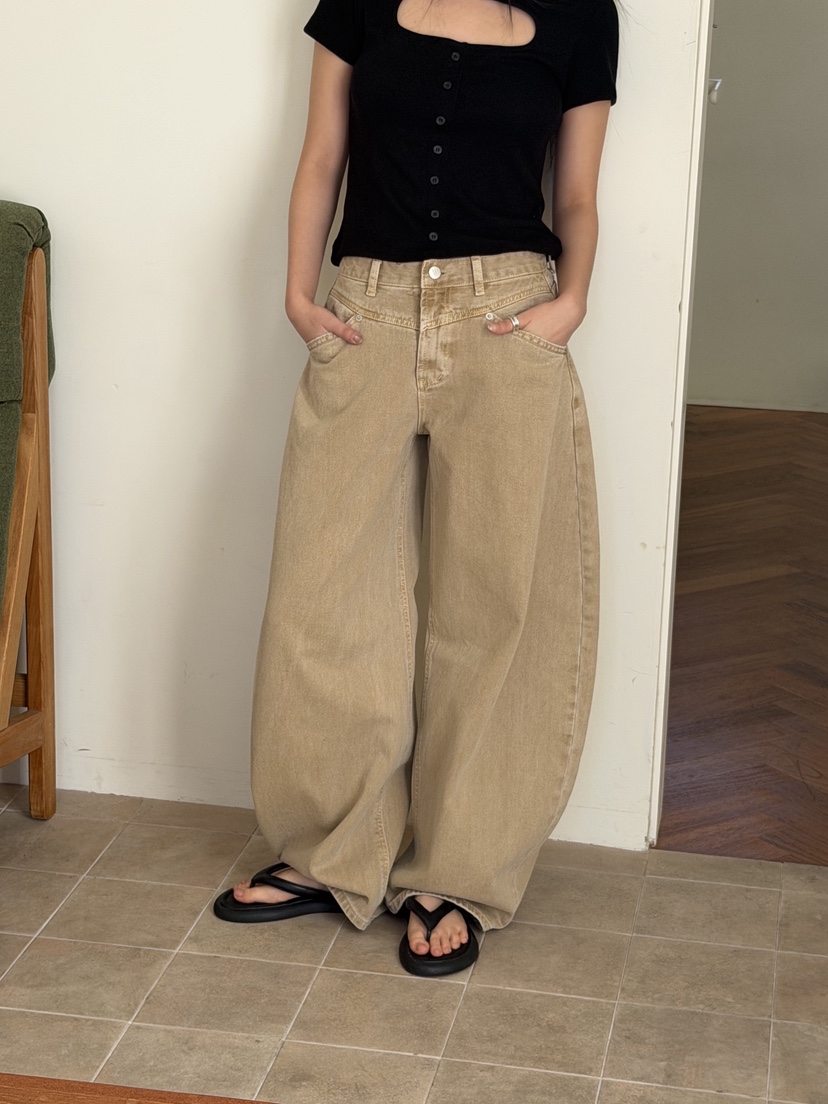 SUNDER MARKET韓國代購女裝新品26春夏時尚熱賣推薦休閑褲SUNDER MARKET休閑褲圖色1