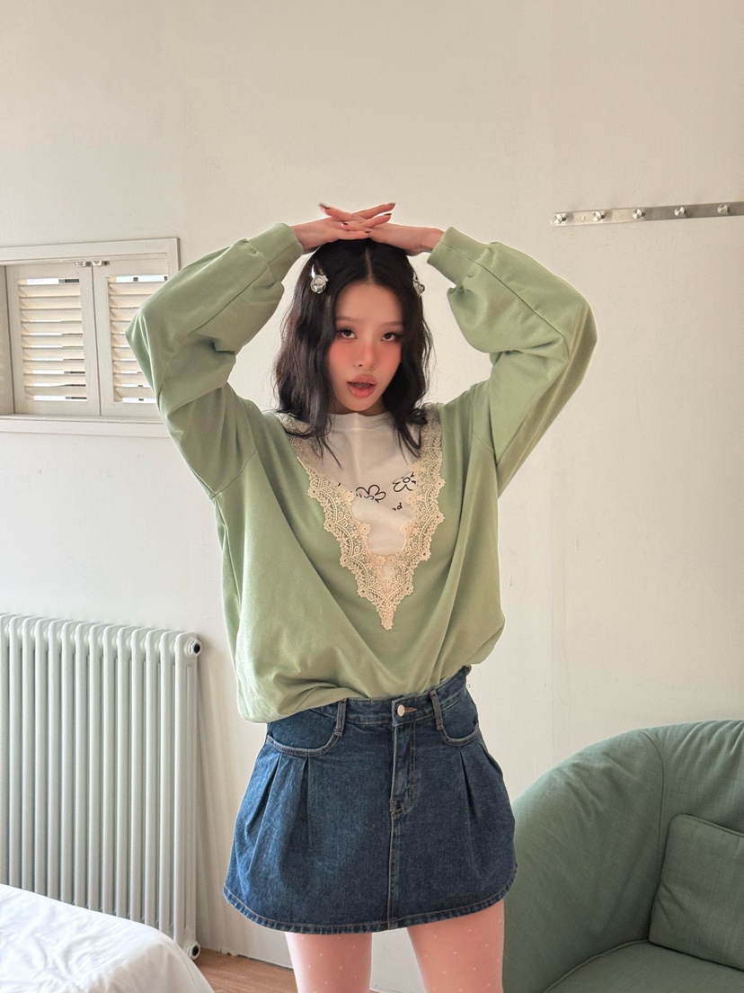 LOVABLE東大門實拍女裝新品職業休閑推薦時尚熱賣人氣衛衣LOVABLE衛衣