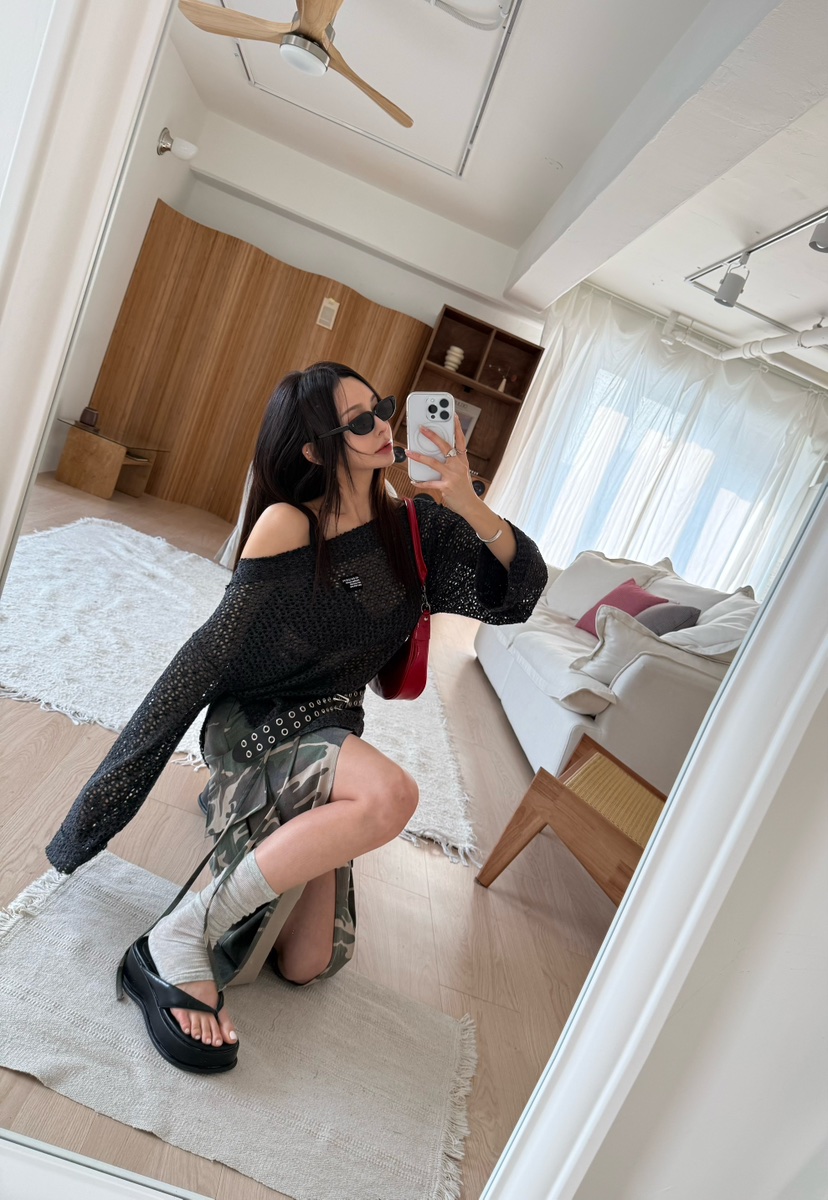 DENVER東大門直郵女裝新品26春夏熱賣時尚職業針織衫復古DENVER針織衫圖色3