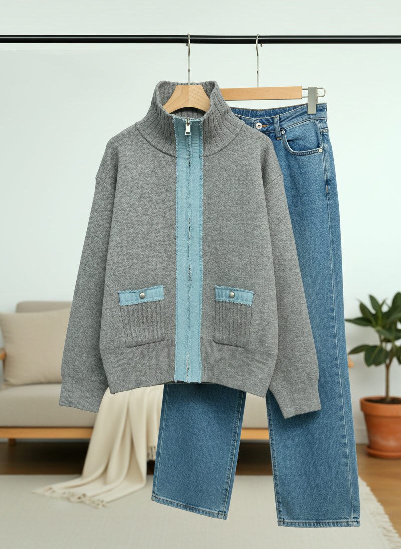 I BLLE韓國代購女裝新品時尚真品職業休閑26春夏夾克拉鏈I BLLE夾克