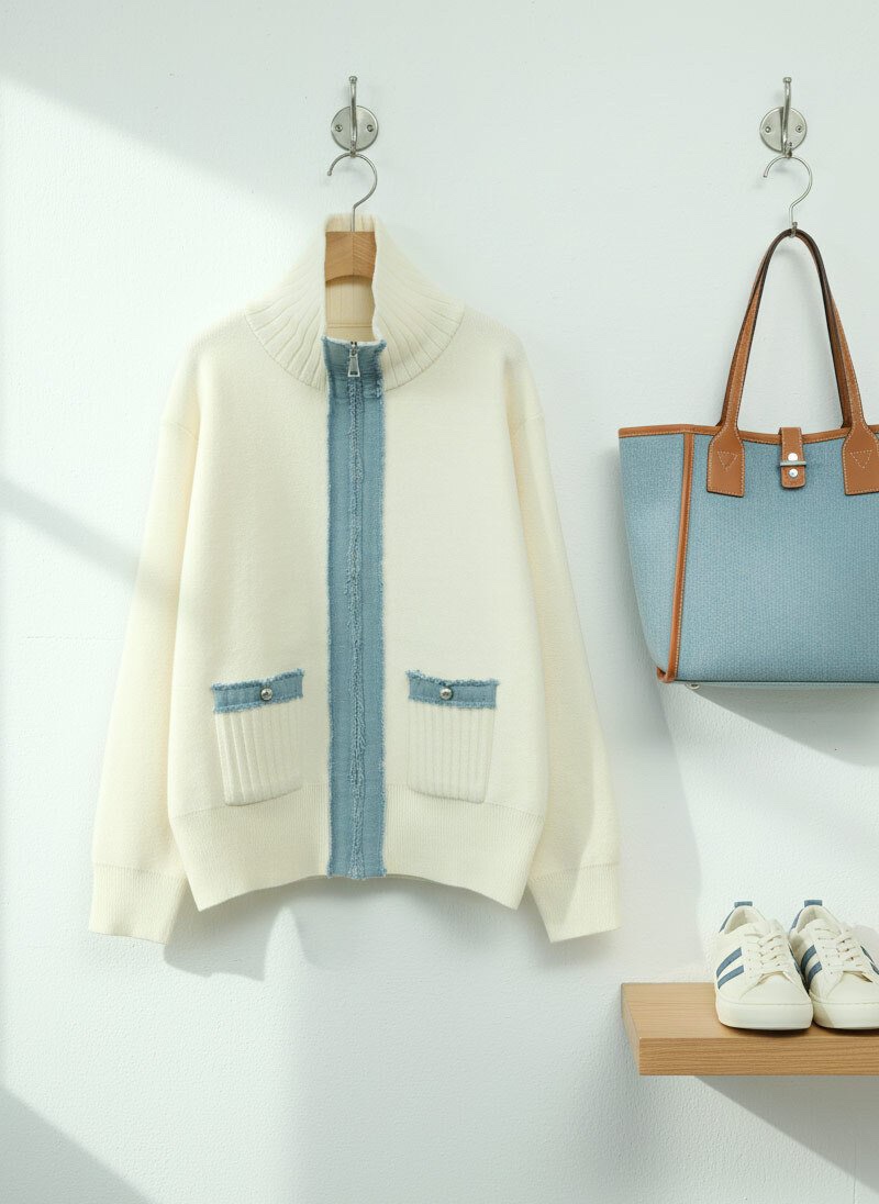 I BLLE韓國代購女裝新品時尚真品職業休閑26春夏夾克拉鏈I BLLE夾克