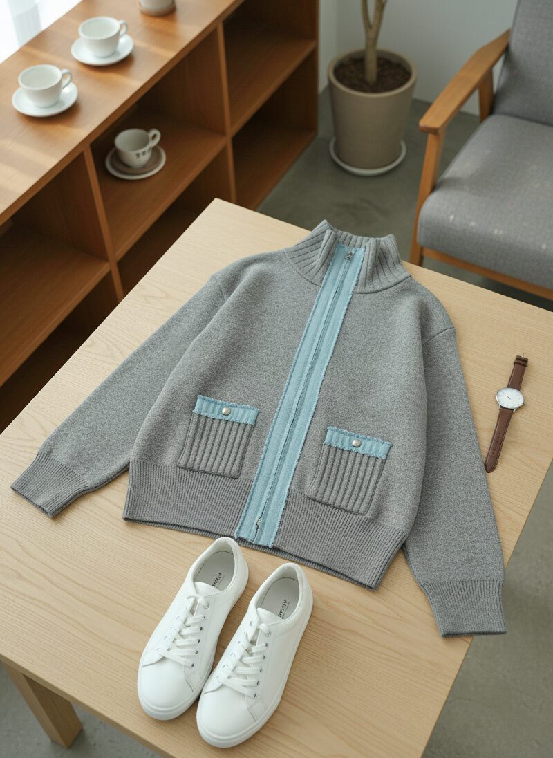 I BLLE韓國代購女裝新品時尚真品職業休閑26春夏夾克拉鏈I BLLE夾克