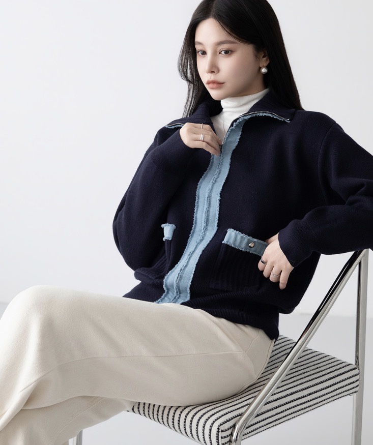 I BLLE韓國代購女裝新品時尚真品職業休閑26春夏夾克拉鏈I BLLE夾克