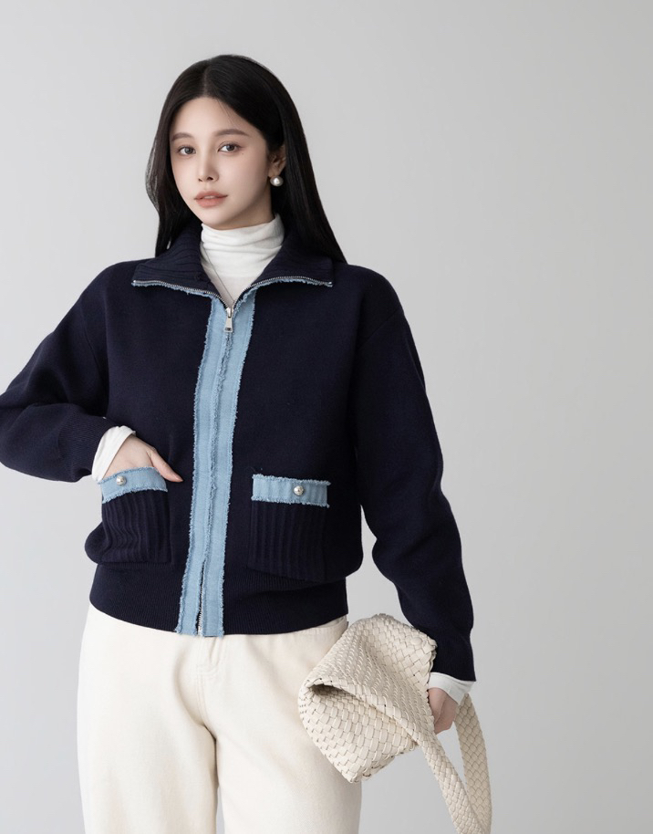 I BLLE韓國代購女裝新品時尚真品職業休閑26春夏夾克拉鏈I BLLE夾克