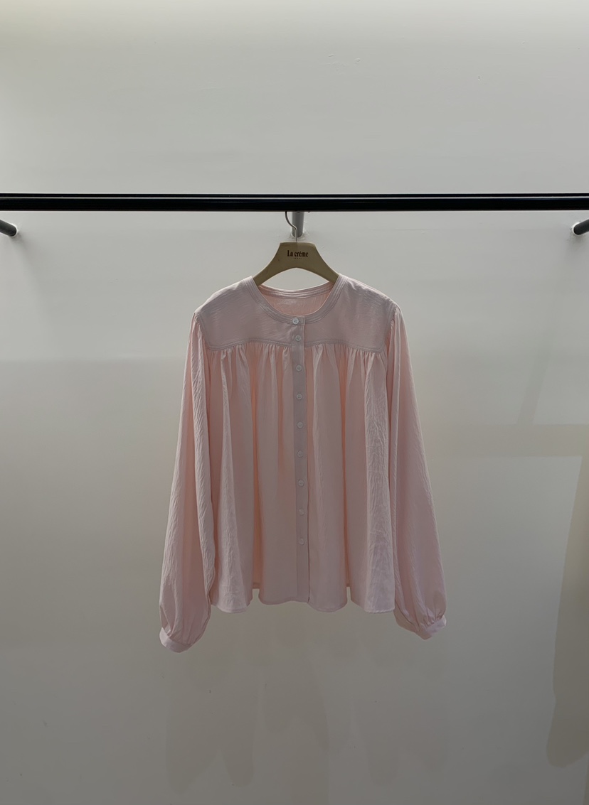 LA CREME東大門直郵女裝新品時尚推薦26春夏襯衫蕾絲衫褶皺LA CREME襯衫/蕾絲衫圖色3