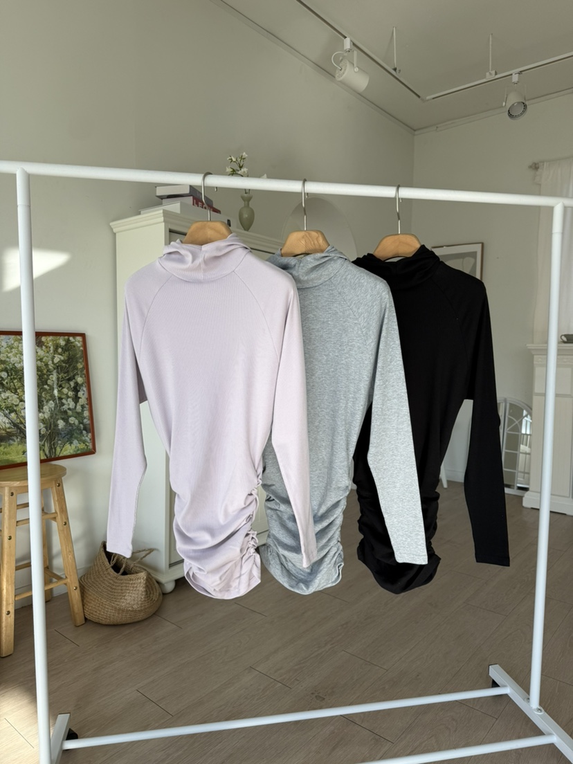 SOLAR韓國直郵女士新款真品時尚休閑26春夏連衣裙褶皺連帽SOLAR連衣裙