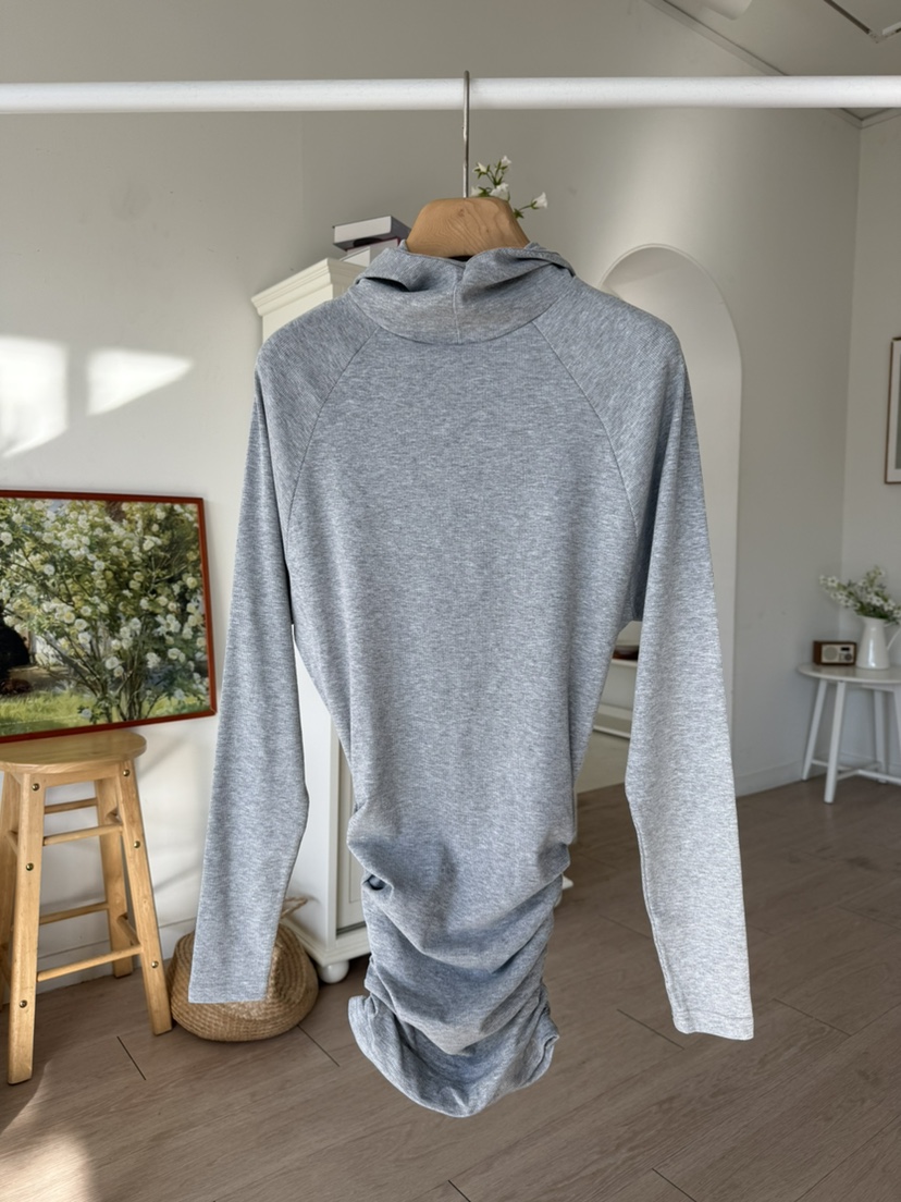 SOLAR韓國直郵女士新款真品時尚休閑26春夏連衣裙褶皺連帽SOLAR連衣裙圖色1