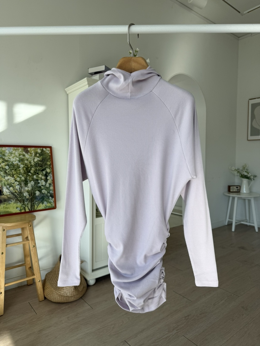 SOLAR韓國直郵女士新款真品時尚休閑26春夏連衣裙褶皺連帽SOLAR連衣裙圖色3