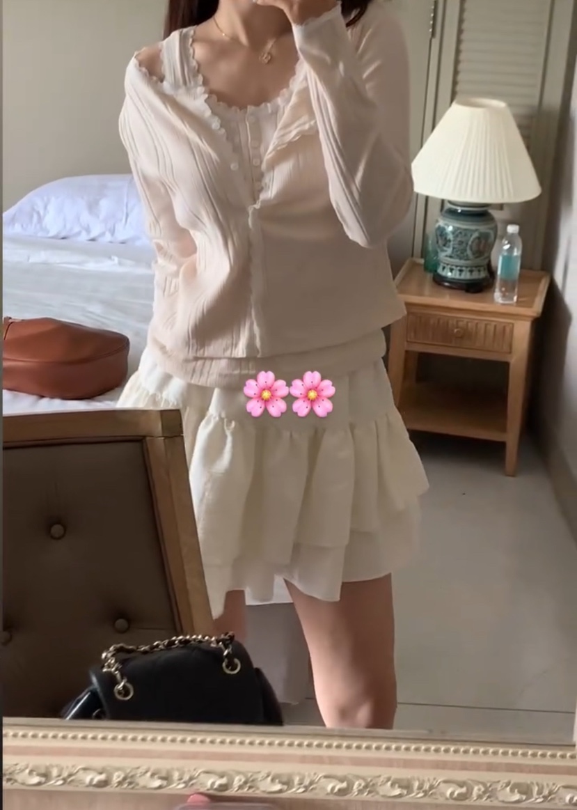 LA CREME韓國直郵女士新款熱賣職業休閑真品套裝套裝蕾絲LA CREME套裝