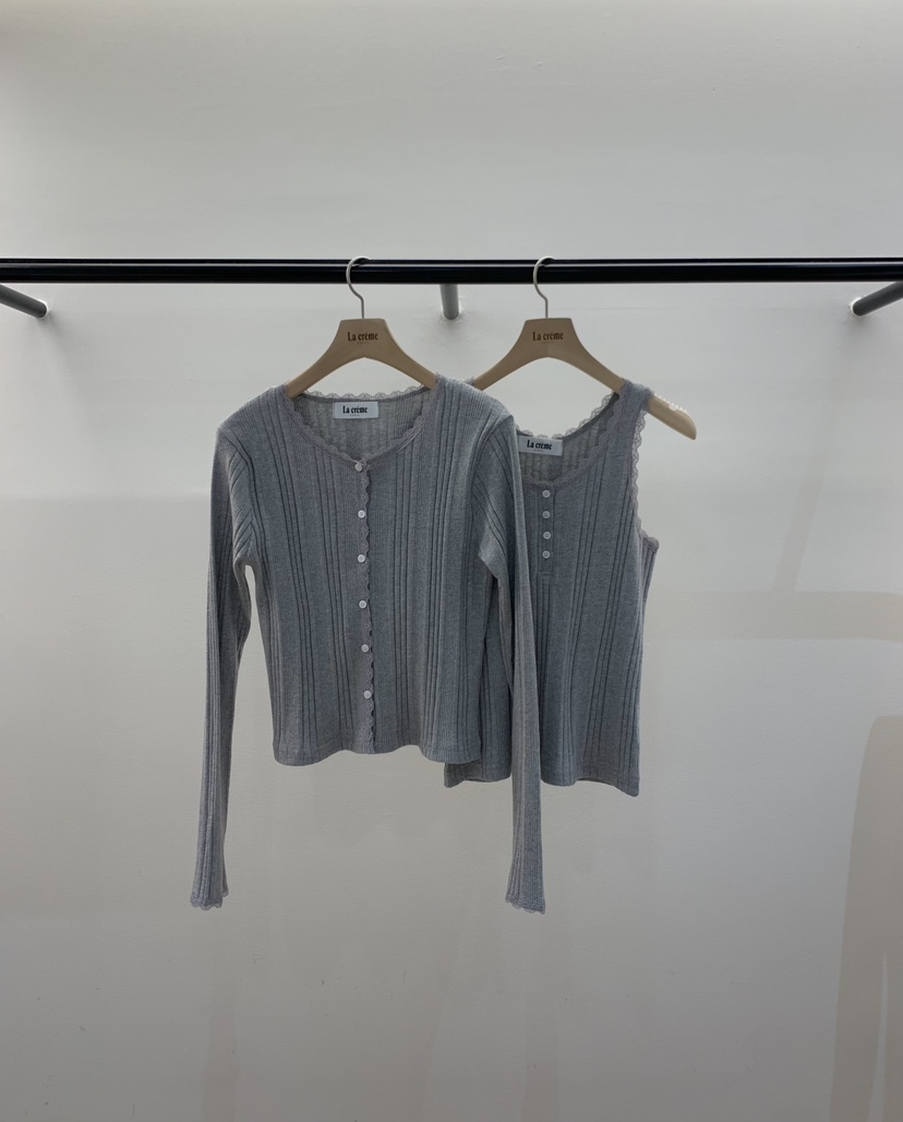 LA CREME韓國直郵女士新款熱賣職業休閑真品套裝套裝蕾絲LA CREME套裝圖色3