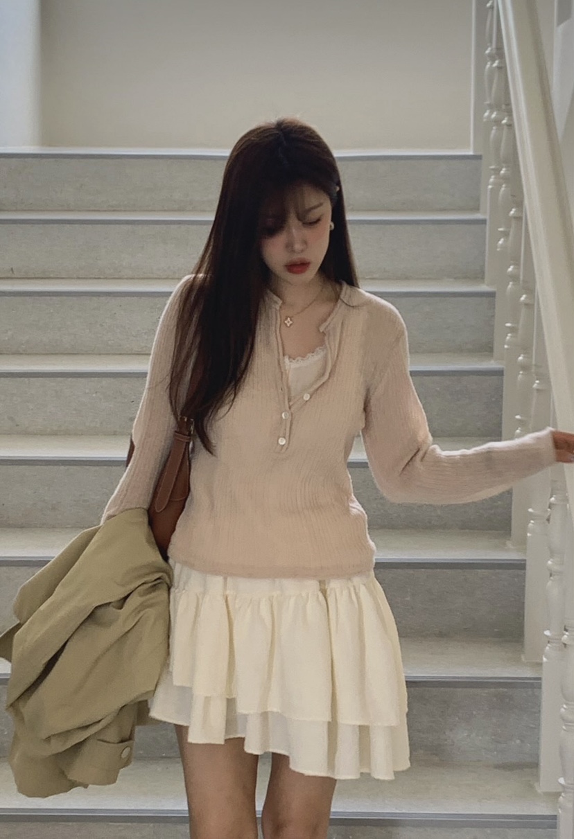 LA CREME東大門直郵女士新款職業真品推薦時尚針織衫羊駝LA CREME針織衫