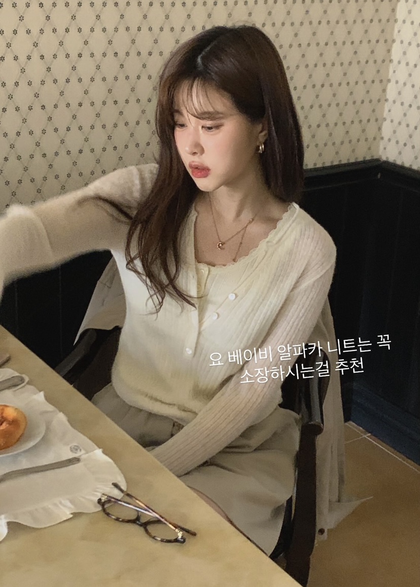 LA CREME東大門直郵女士新款職業真品推薦時尚針織衫羊駝LA CREME針織衫