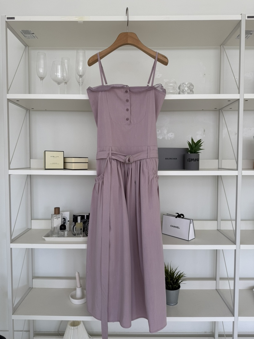 SOLAR東大門直郵女裝新款熱賣休閑真品26春夏連衣裙含腰帶SOLAR連衣裙圖色1