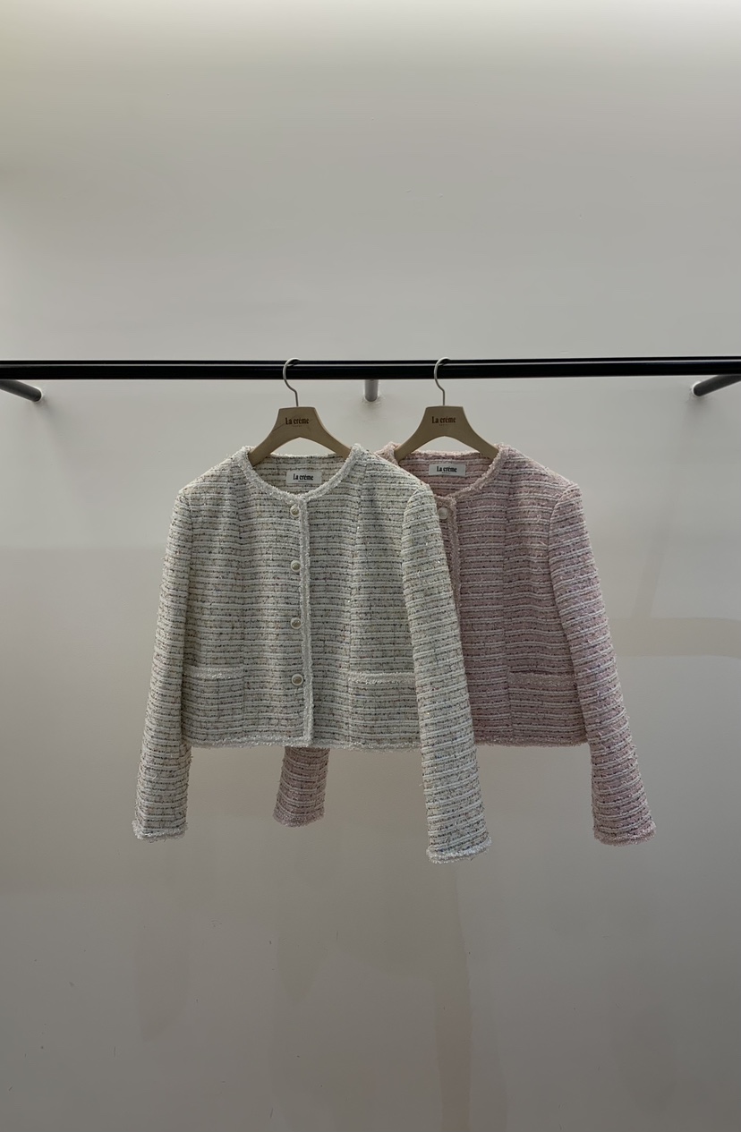 LA CREME東大門實拍女裝新款熱賣時尚職業真品夾克粗花呢LA CREME夾克