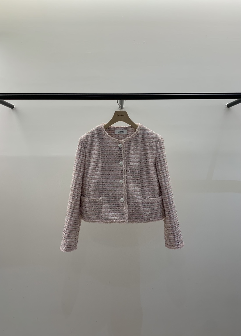 LA CREME東大門實拍女裝新款熱賣時尚職業真品夾克粗花呢LA CREME夾克圖色2