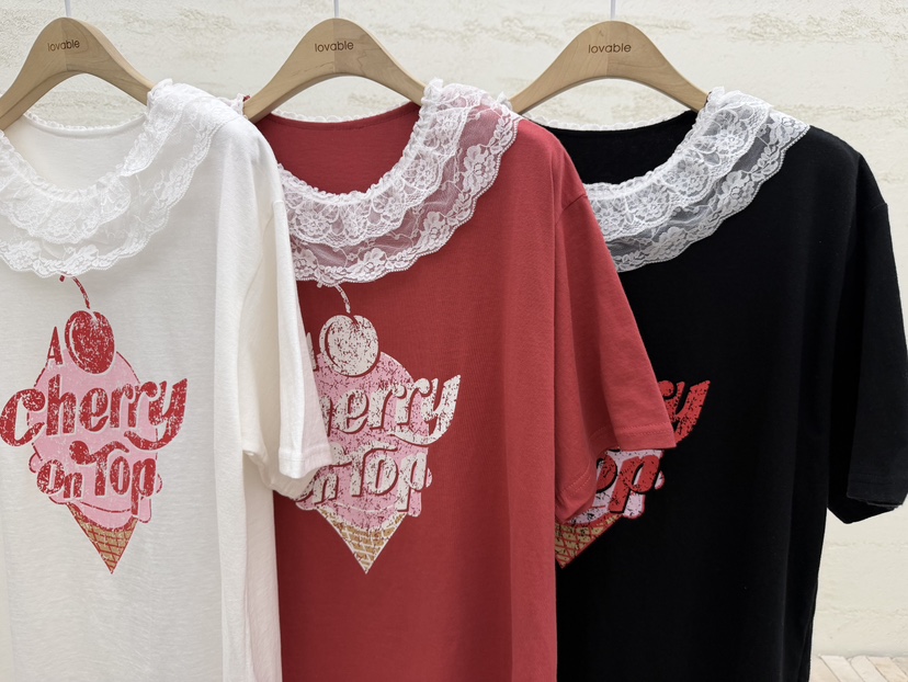 LOVABLE東大門直郵女裝新品休閑熱賣職業26春夏時尚真品T恤LOVABLET恤