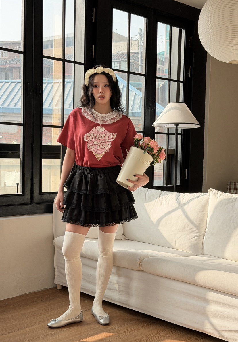 LOVABLE東大門直郵女裝新品休閑熱賣職業26春夏時尚真品T恤LOVABLET恤