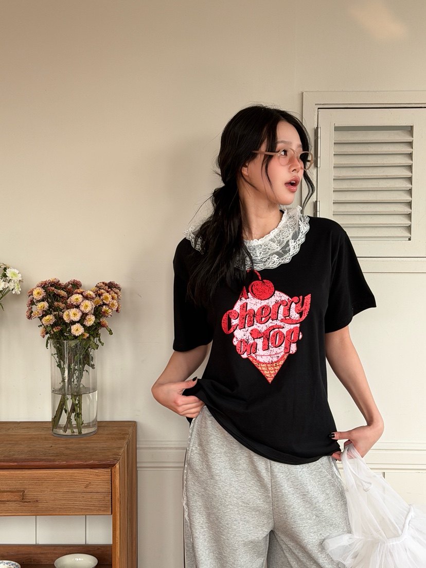 LOVABLE東大門直郵女裝新品休閑熱賣職業26春夏時尚真品T恤LOVABLET恤