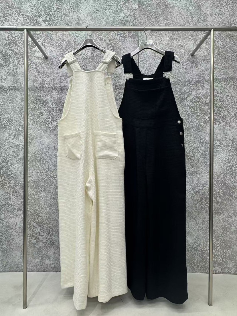 BADCALM東大門實拍女裝新款人氣時尚26春夏職業背帶褲粗花呢BADCALM背帶褲