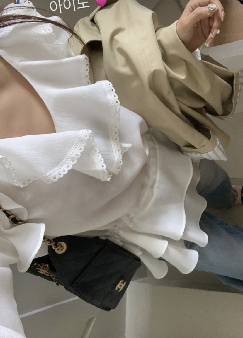 LA CREME東大門代購女士新款時尚人氣推薦職業襯衫蕾絲衫LA CREME襯衫/蕾絲衫