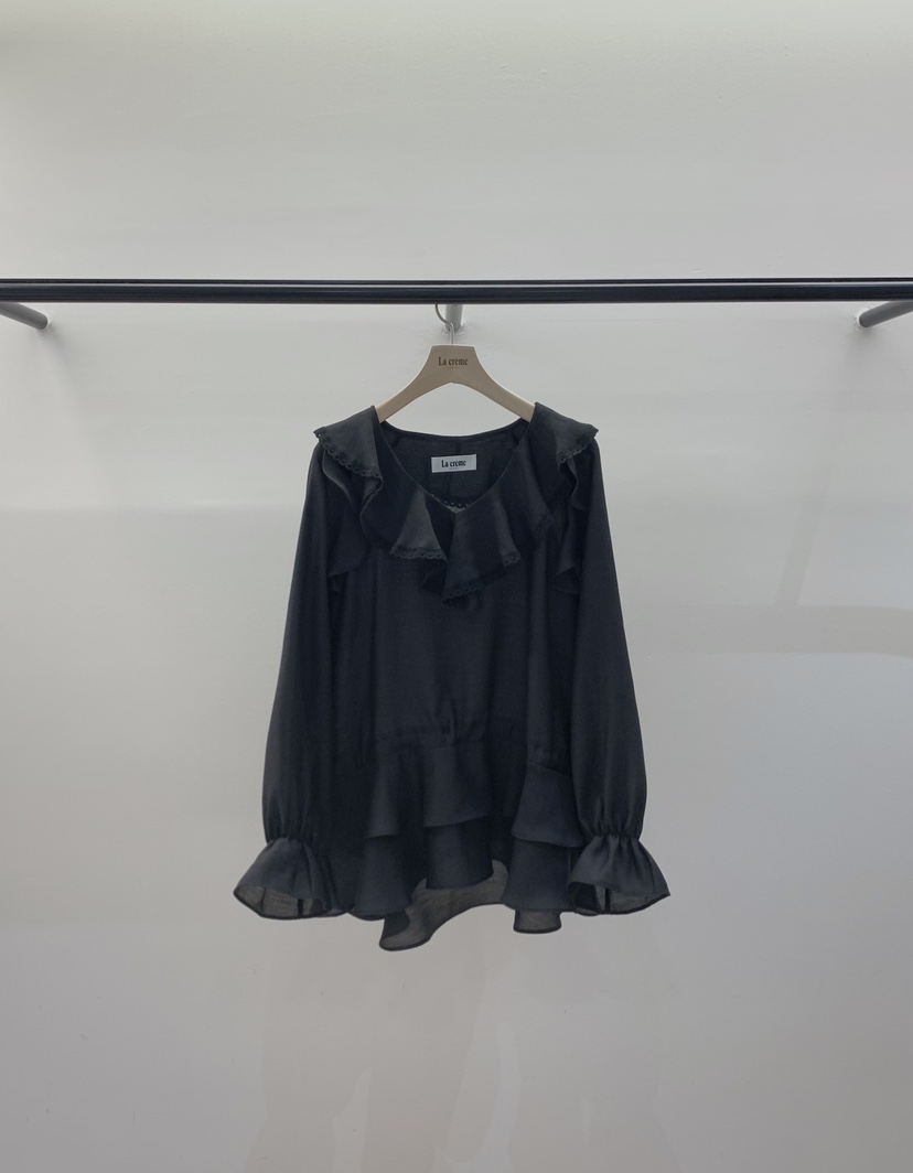 LA CREME東大門代購女士新款時尚人氣推薦職業襯衫蕾絲衫LA CREME襯衫/蕾絲衫圖色4