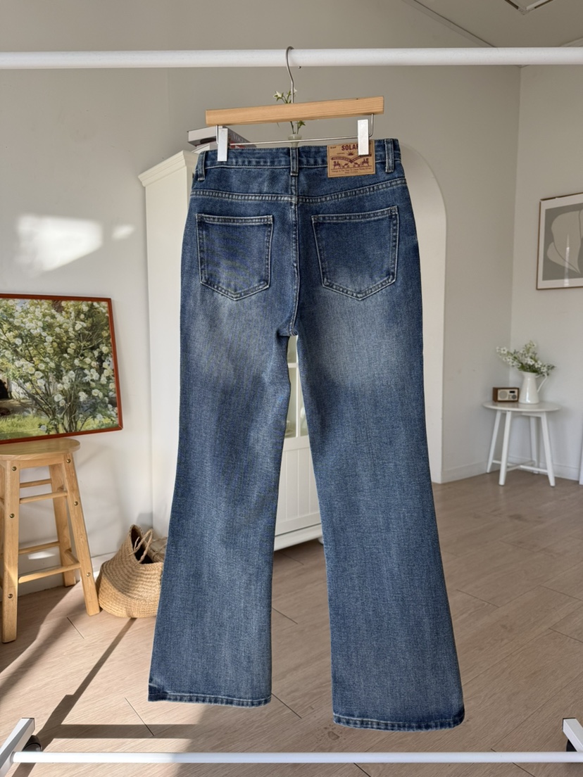 SOLAR韓國直郵女裝新款休閑熱賣時尚人氣26春夏推薦牛仔褲SOLAR牛仔褲