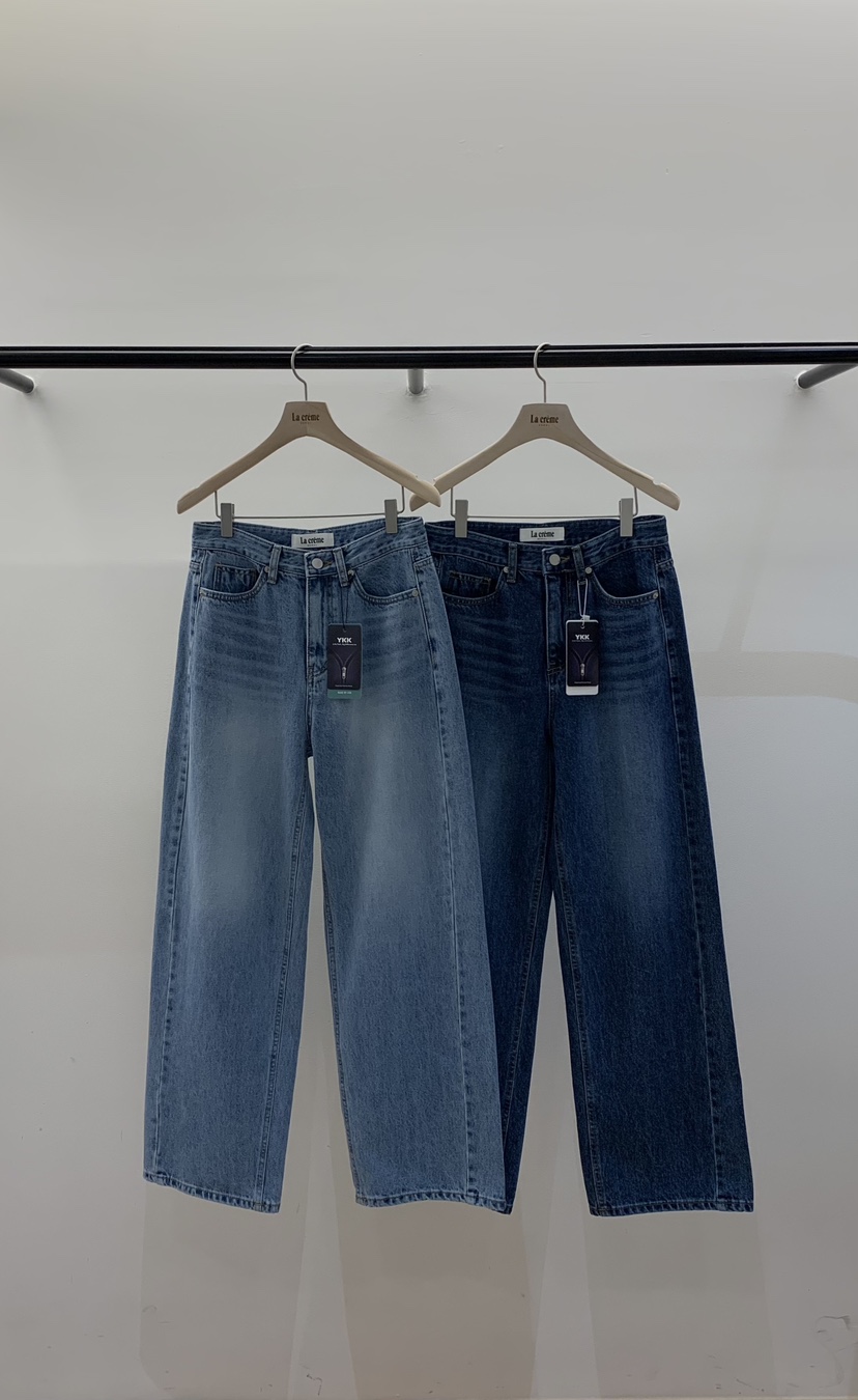 LA CREME韓國直郵女裝新品26春夏推薦休閑真品熱賣牛仔褲LA CREME牛仔褲