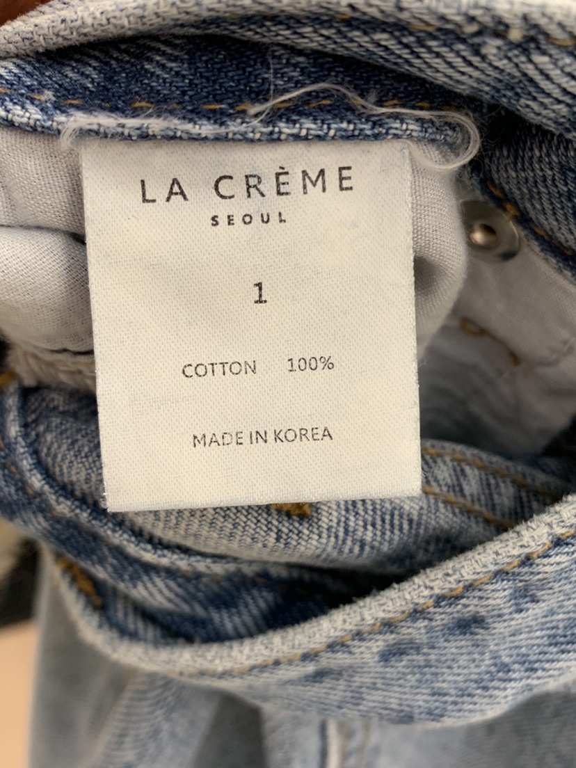 LA CREME韓國直郵女裝新品26春夏推薦休閑真品熱賣牛仔褲LA CREME牛仔褲