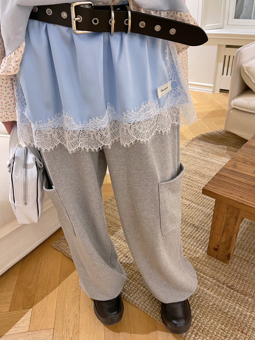 BOUTIQUE-L韓國直郵女士新款時尚真品人氣休閑褲不含腰帶BOUTIQUE-L休閑褲