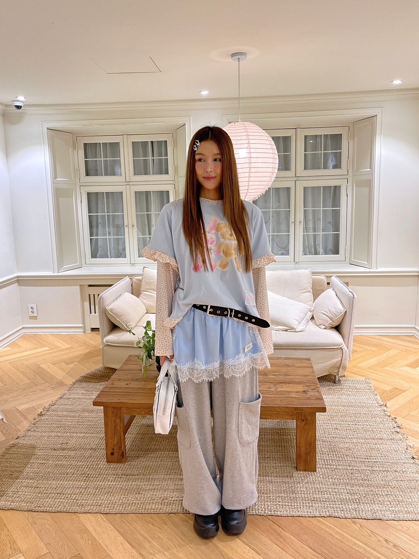 BOUTIQUE-L韓國直郵女士新款時尚真品人氣休閑褲不含腰帶BOUTIQUE-L休閑褲