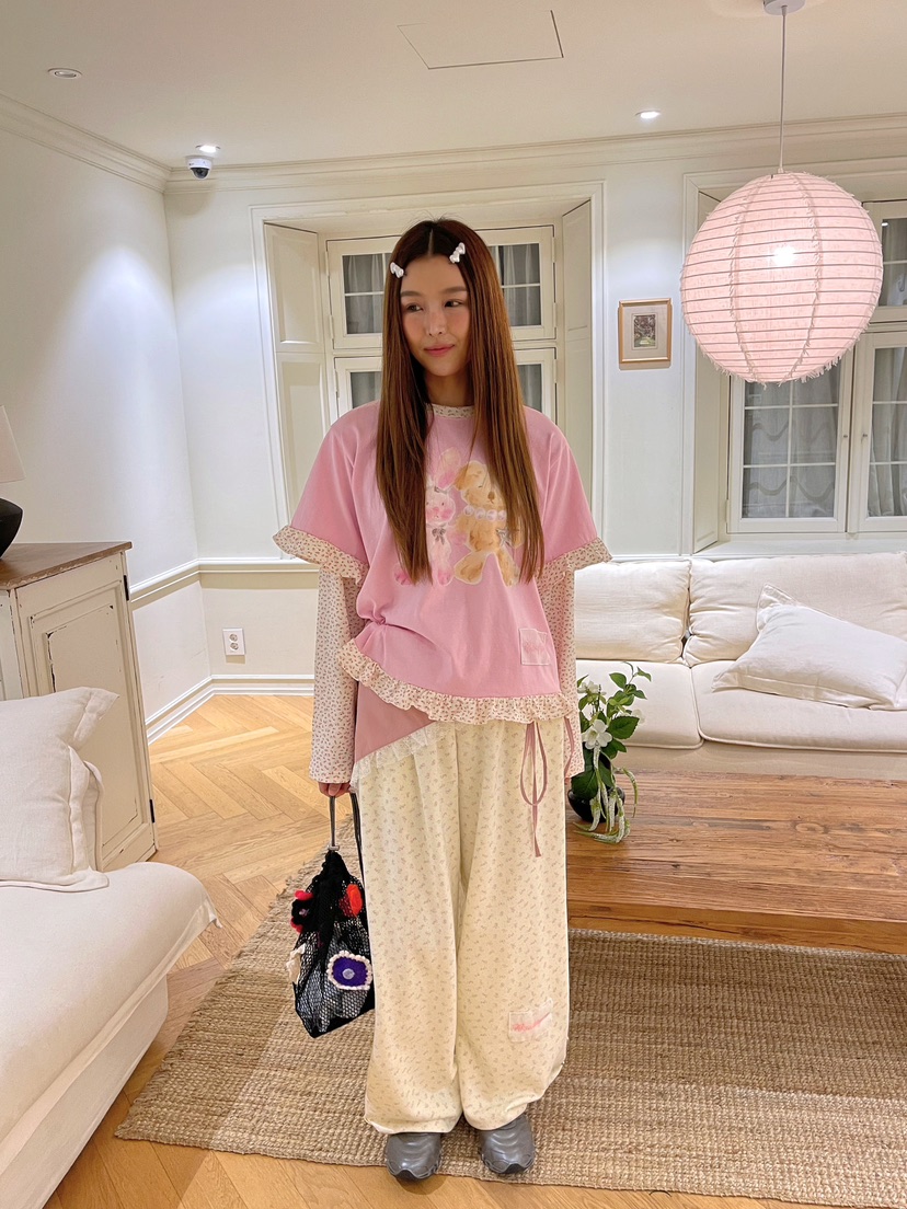 BOUTIQUE-L韓國直郵女士新款時尚真品人氣休閑褲不含腰帶BOUTIQUE-L休閑褲