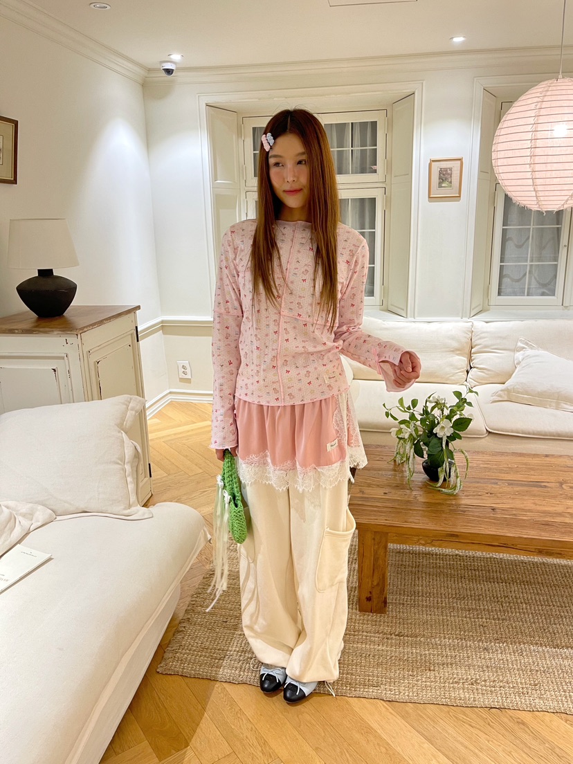 BOUTIQUE-L韓國直郵女士新款時尚真品人氣休閑褲不含腰帶BOUTIQUE-L休閑褲