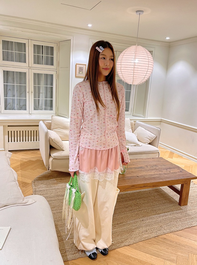 BOUTIQUE-L韓國直郵女士新款時尚真品人氣休閑褲不含腰帶BOUTIQUE-L休閑褲