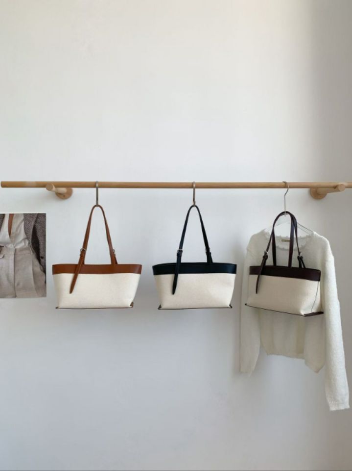 TROUVAILLE韓國代購女裝新款時尚熱賣人氣單肩斜跨包帆布TROUVAILLE單肩/斜跨包