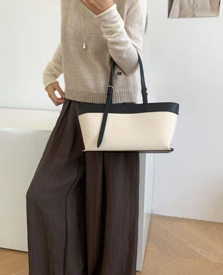 TROUVAILLE韓國代購女裝新款時尚熱賣人氣單肩斜跨包帆布TROUVAILLE單肩/斜跨包圖色3