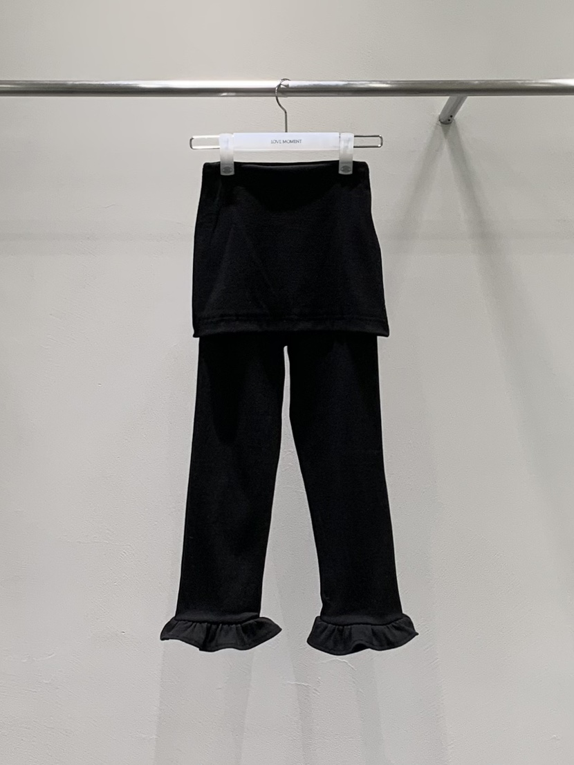LOVE MOMENT韓國代購女士新款人氣熱賣裙褲荷葉邊緊身褲LOVE MOMENT裙褲圖色1
