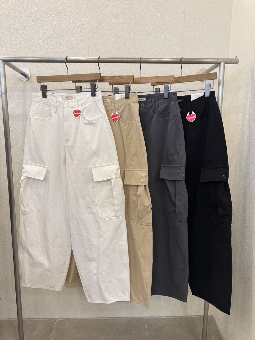 LUMIPLE東大門實拍女裝新款時尚真品休閑推薦熱賣26春夏休閑褲LUMIPLE休閑褲圖色4左四色黑色
