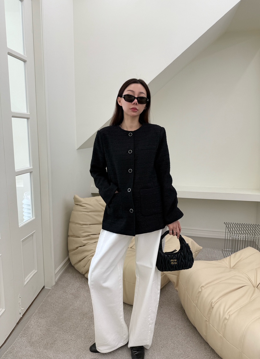 LUMIPLE東大門直郵女士新品時尚人氣真品熱賣26春夏夾克花呢LUMIPLE夾克