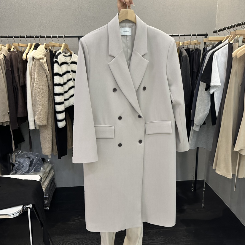 FLAMME TOIT/LUNAMDE東大門代購女裝新款真品休閑長款風衣FLAMME TOIT/LUNAMDE長款風衣圖色1