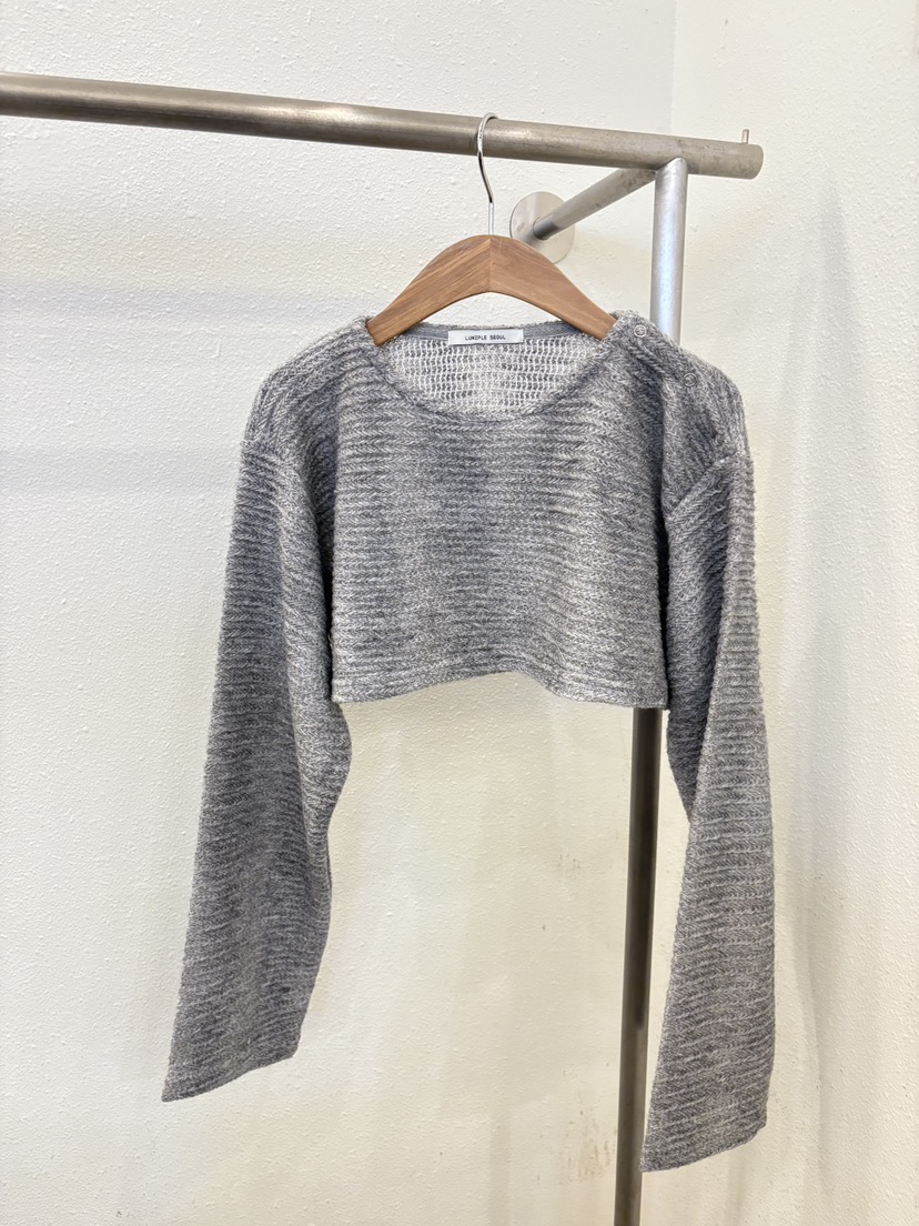 LUMIPLE韓國代購女士新款休閑真品26春夏人氣針織衫短款針織LUMIPLE針織衫圖色1