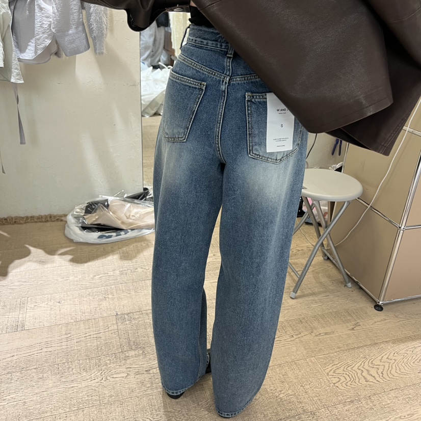 W AND J東大門代購女裝新品休閑熱賣時尚職業26春夏牛仔褲W AND J牛仔褲
