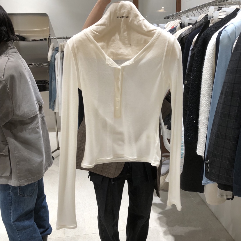 TEMPTING東大門直郵女士新款休閑26春夏人氣推薦時尚長袖T恤TEMPTING長袖T恤圖色1