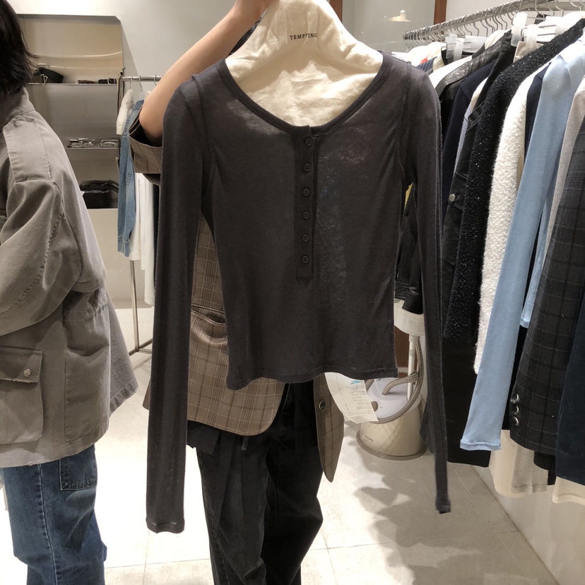 TEMPTING東大門直郵女士新款休閑26春夏人氣推薦時尚長袖T恤TEMPTING長袖T恤圖色4